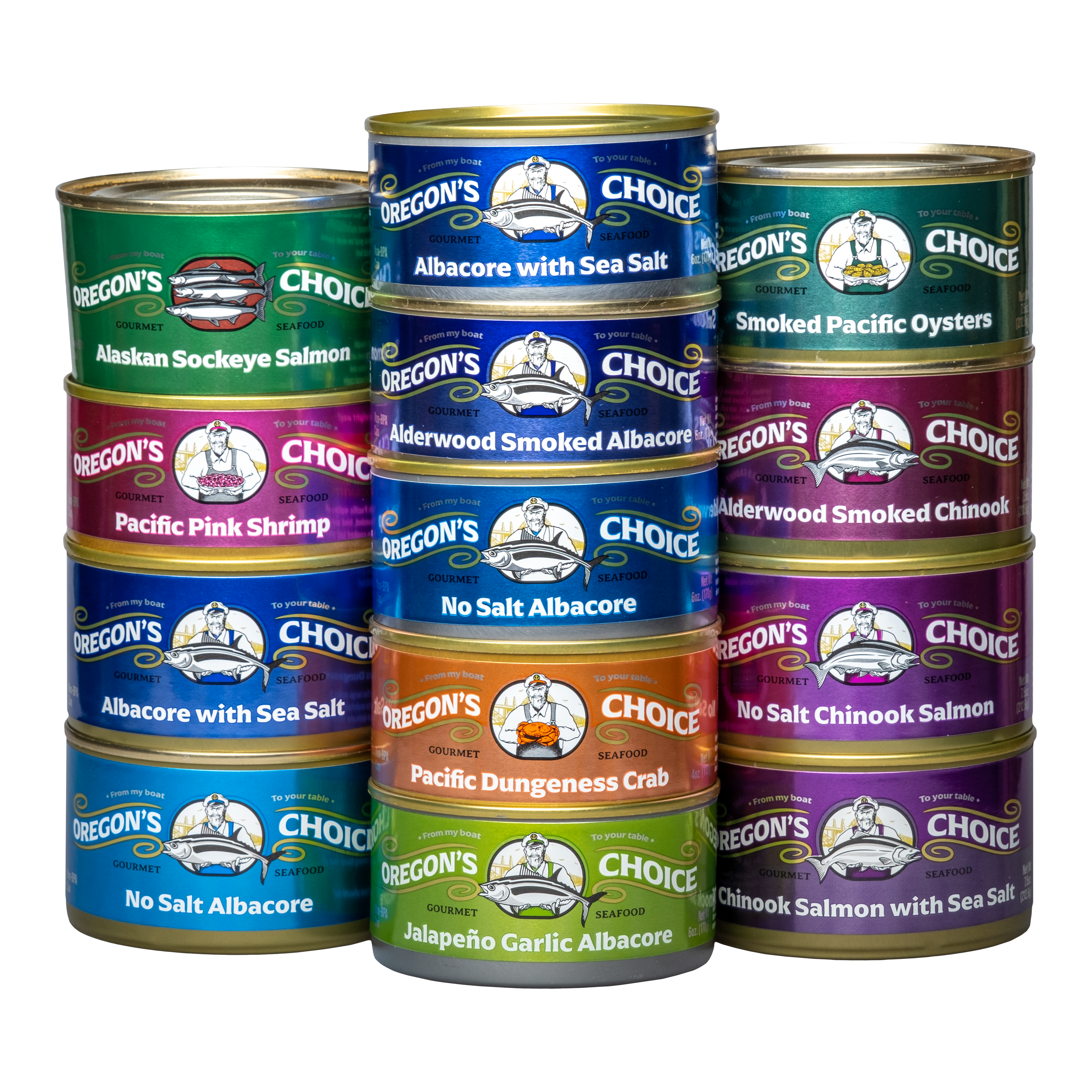 Try any one of our full line of fresh caught, fresh canned seafood products